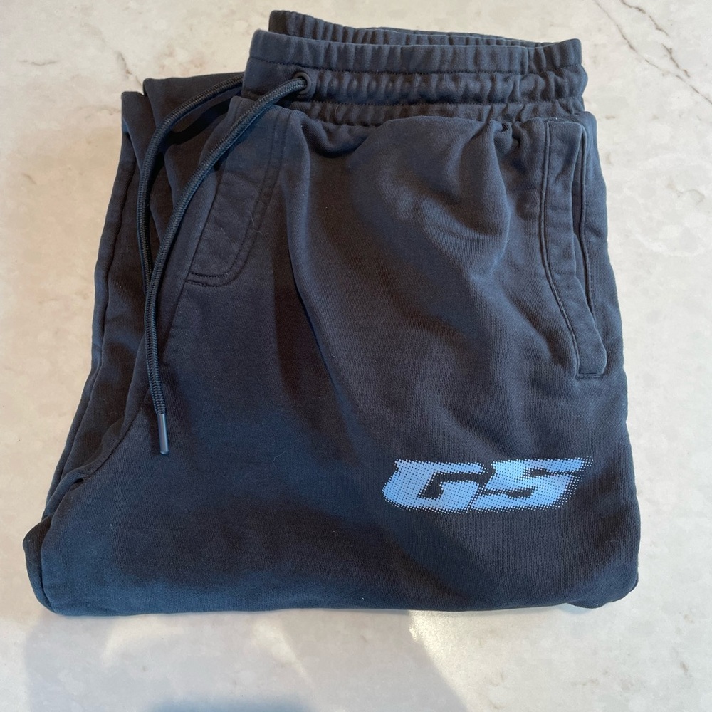 Gymshark Sweatpants L Black with Blue Logo